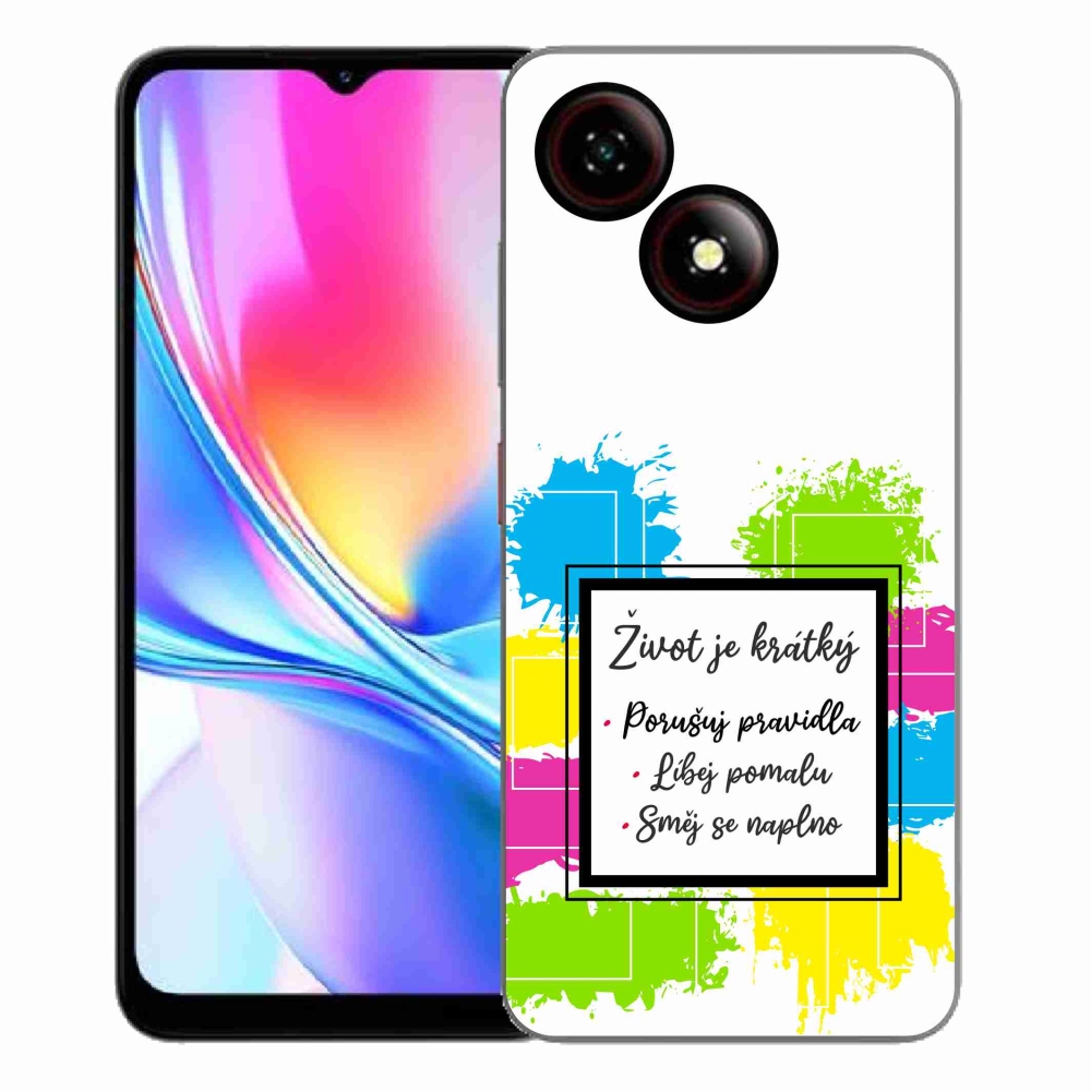 Gelový kryt mmCase na ZTE Blade A35E - citát 5 bílé pozadí
