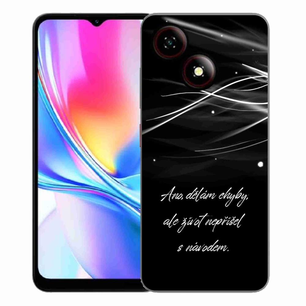Gelový kryt mmCase na ZTE Blade A35E - citát černé pozadí
