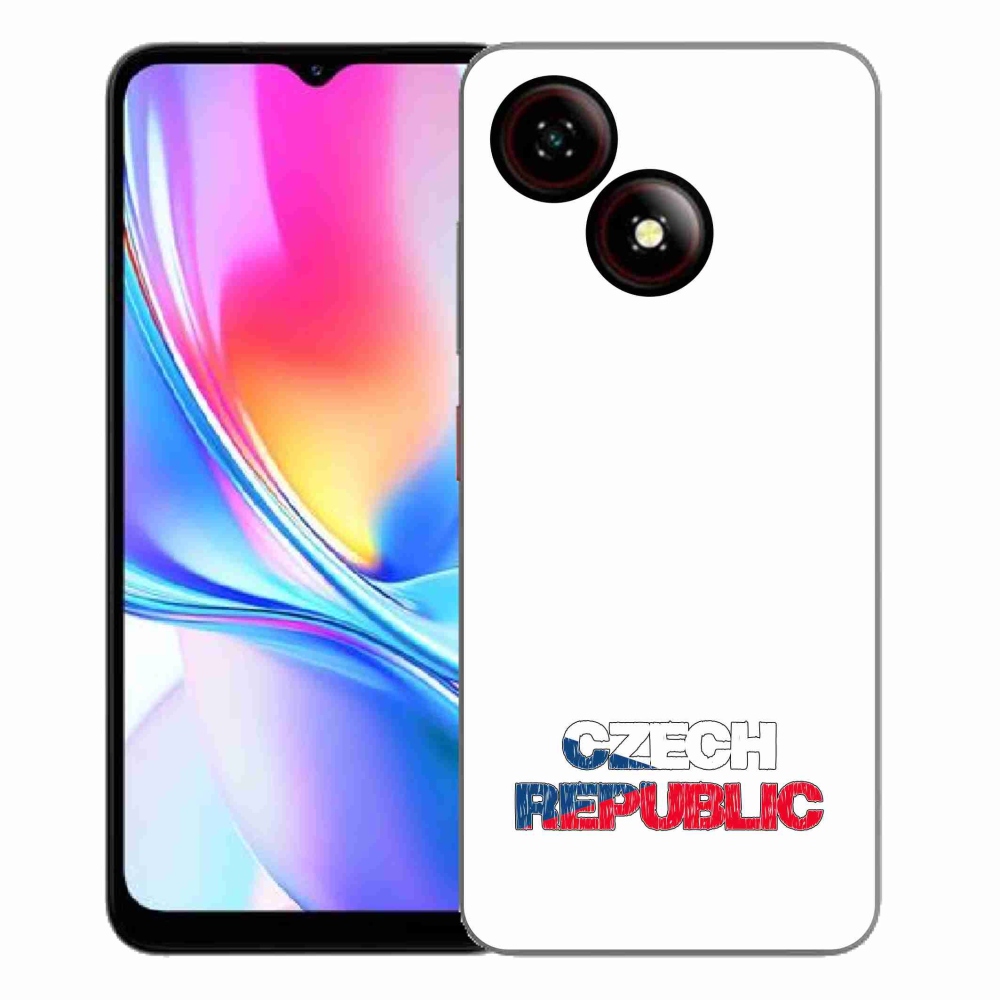 Gelový kryt mmCase na ZTE Blade A35E - Czech Republic bílé pozadí