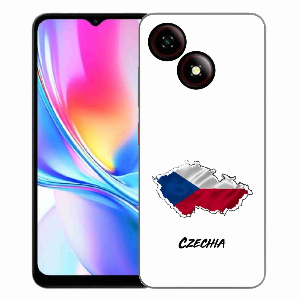 Gelový kryt mmCase na ZTE Blade A35E - Czechia bílé pozadí