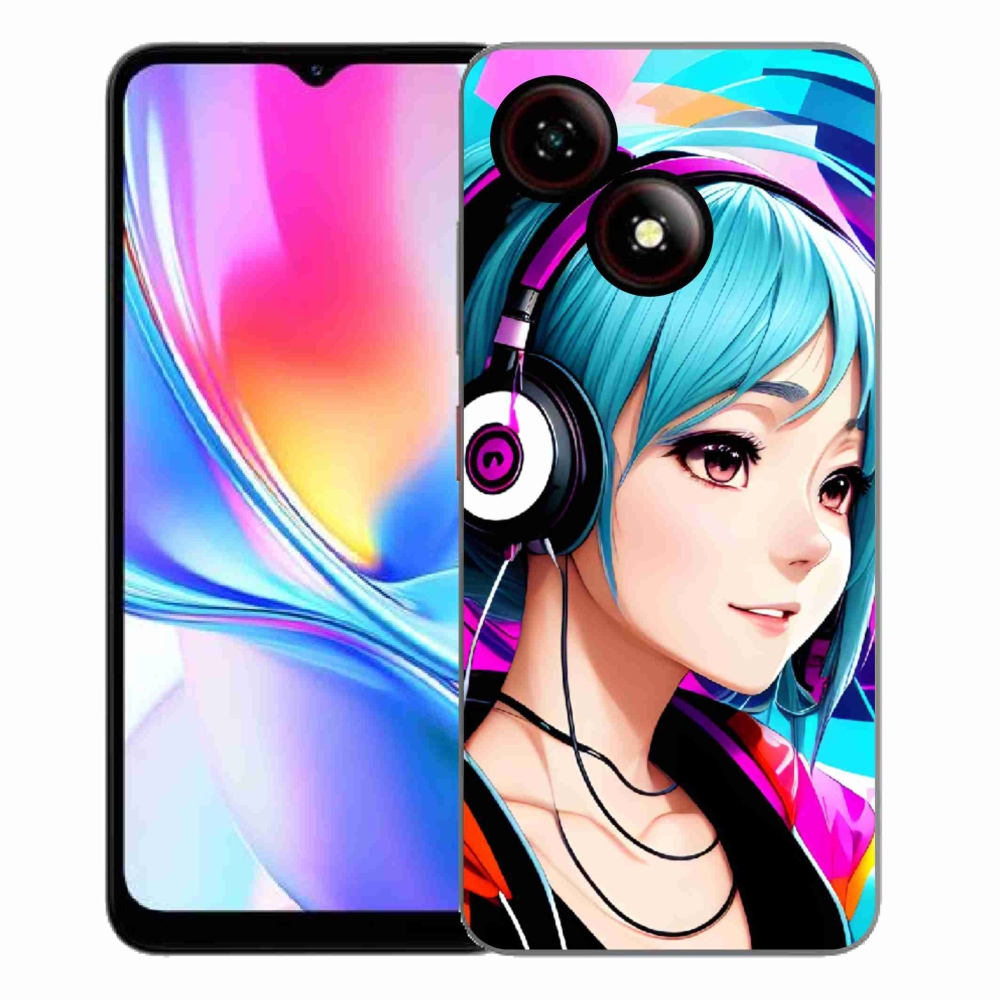 Gelový kryt mmCase na ZTE Blade A35E - dívka se sluchátky