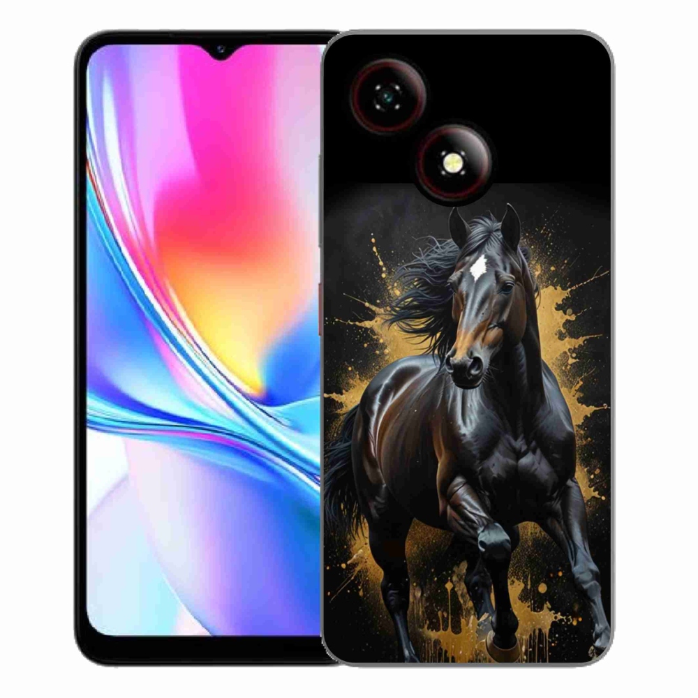 Gelový kryt mmCase na ZTE Blade A35E - elegantní černý hřebec