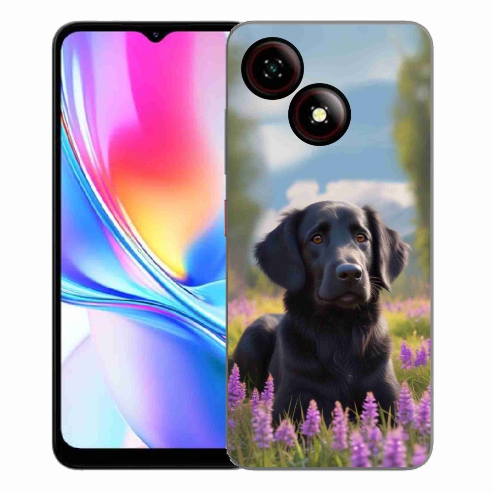 Gelový kryt mmCase na ZTE Blade A35E - elegantní černý retrívr