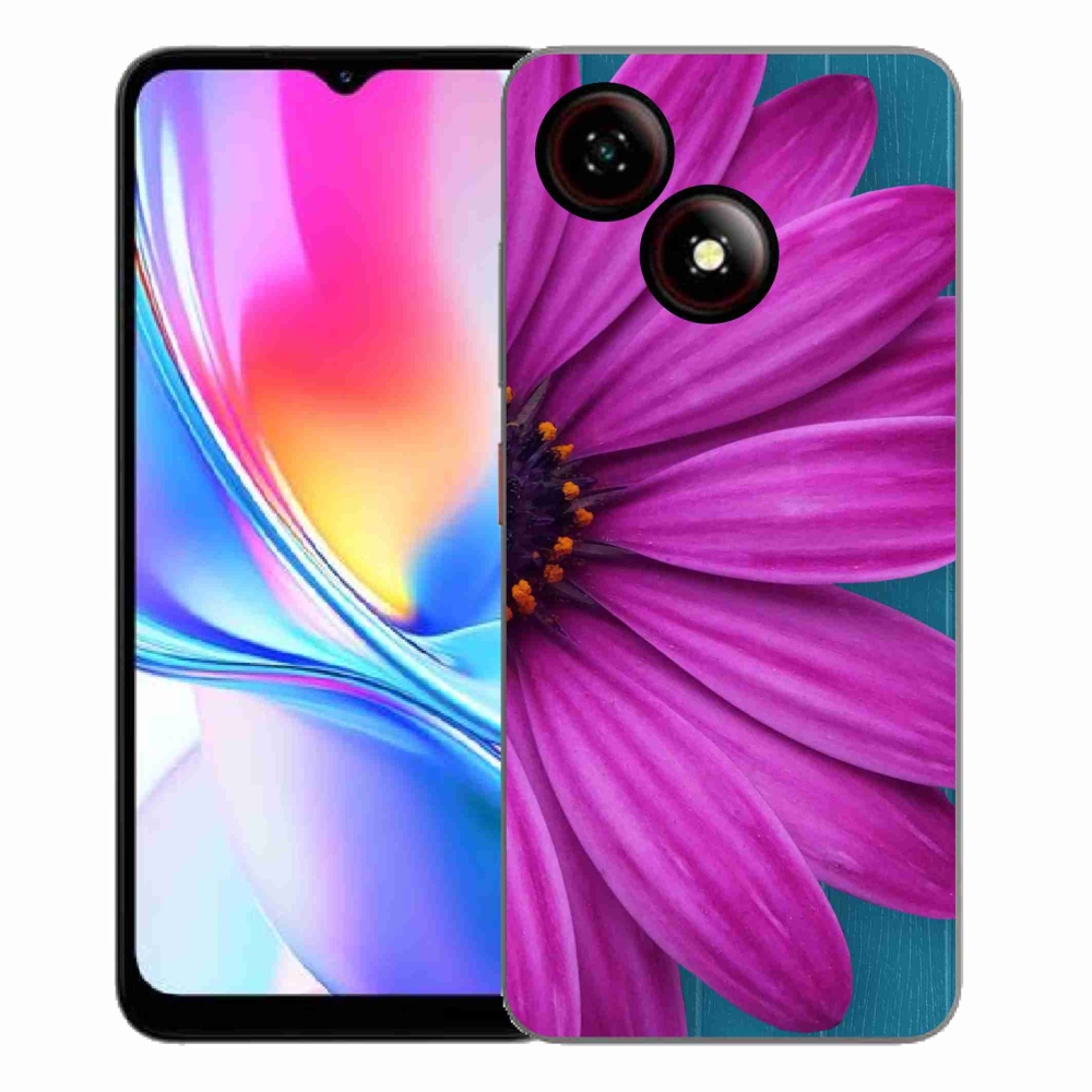 Gelový kryt mmCase na ZTE Blade A35E - fialová kopretina