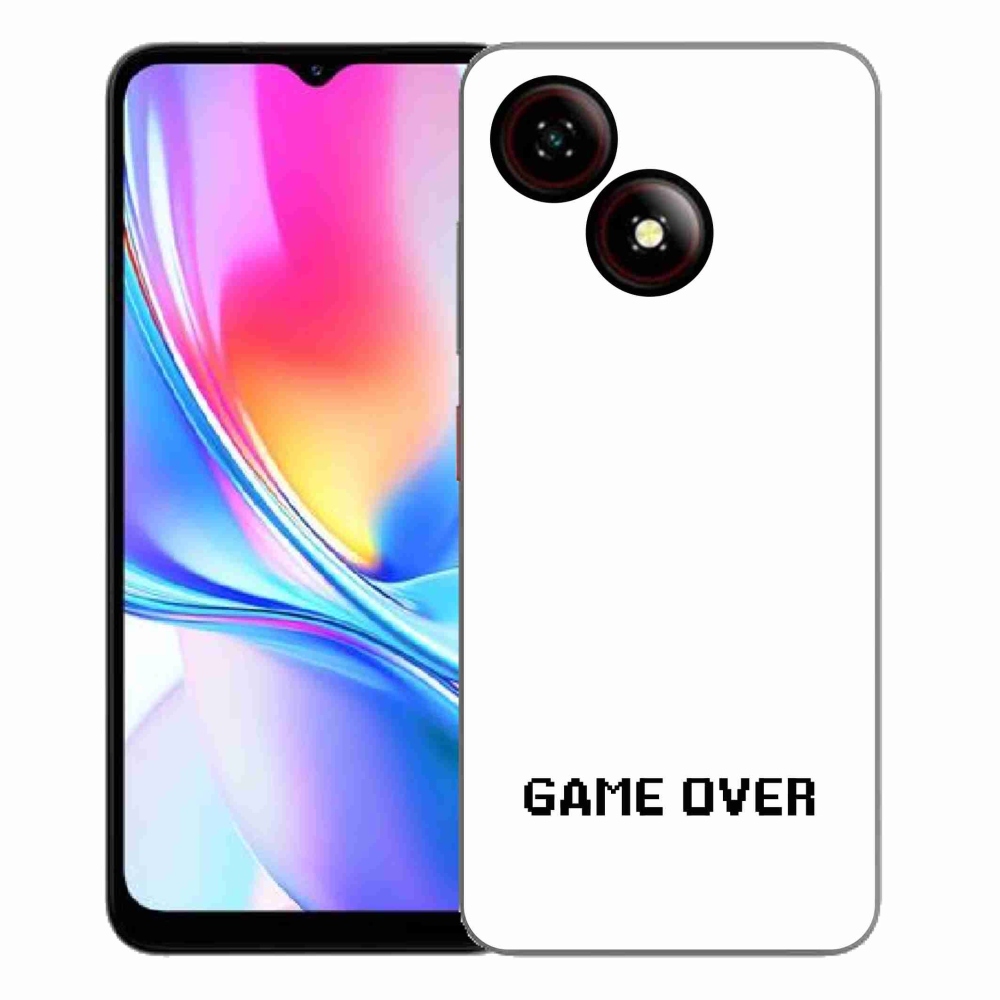 Gelový kryt mmCase na ZTE Blade A35E - game over bílé pozadí