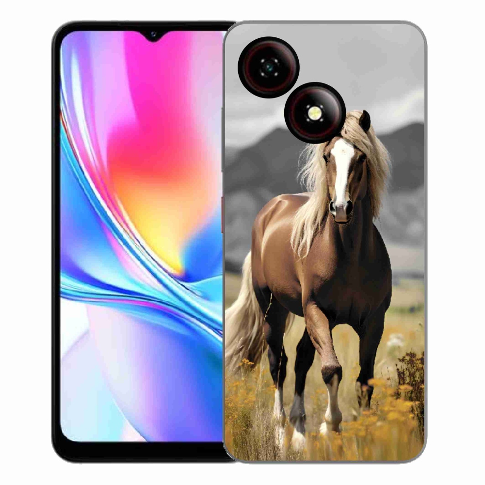 Gelový kryt mmCase na ZTE Blade A35E - hnědý kůň 1