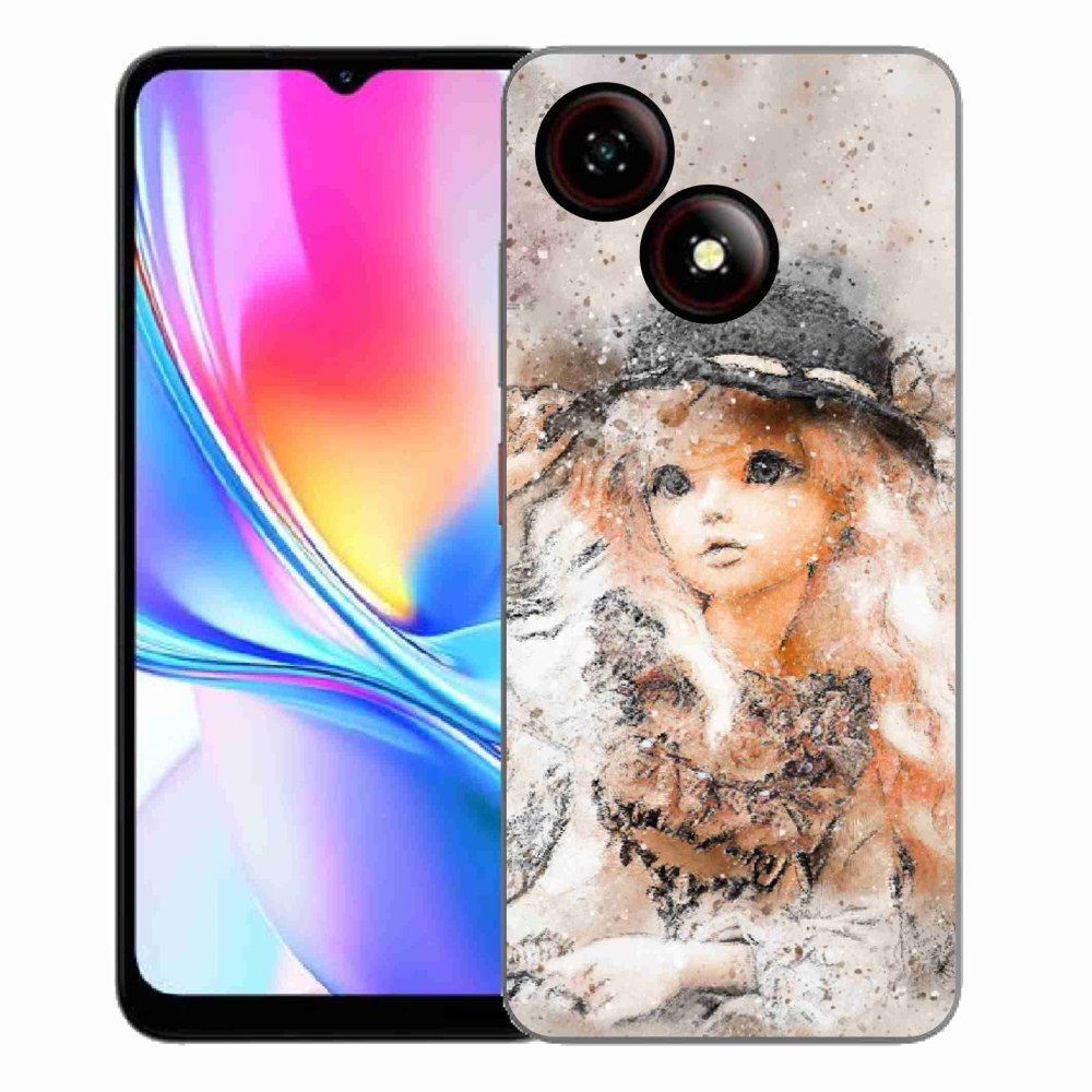 Gelový kryt mmCase na ZTE Blade A35E - holčička s kloboukem