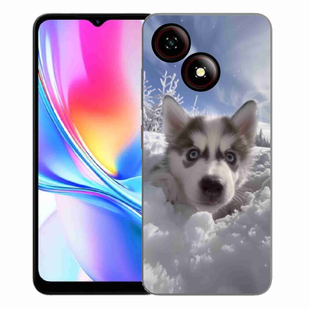 Gelový kryt mmCase na ZTE Blade A35E - husky ve sněhu