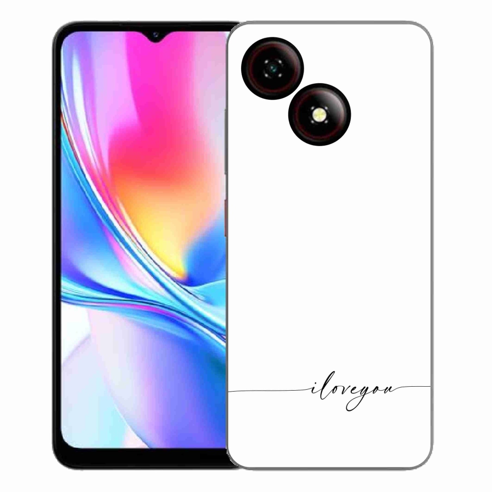 Gelový kryt mmCase na ZTE Blade A35E - I love you bílé pozadí