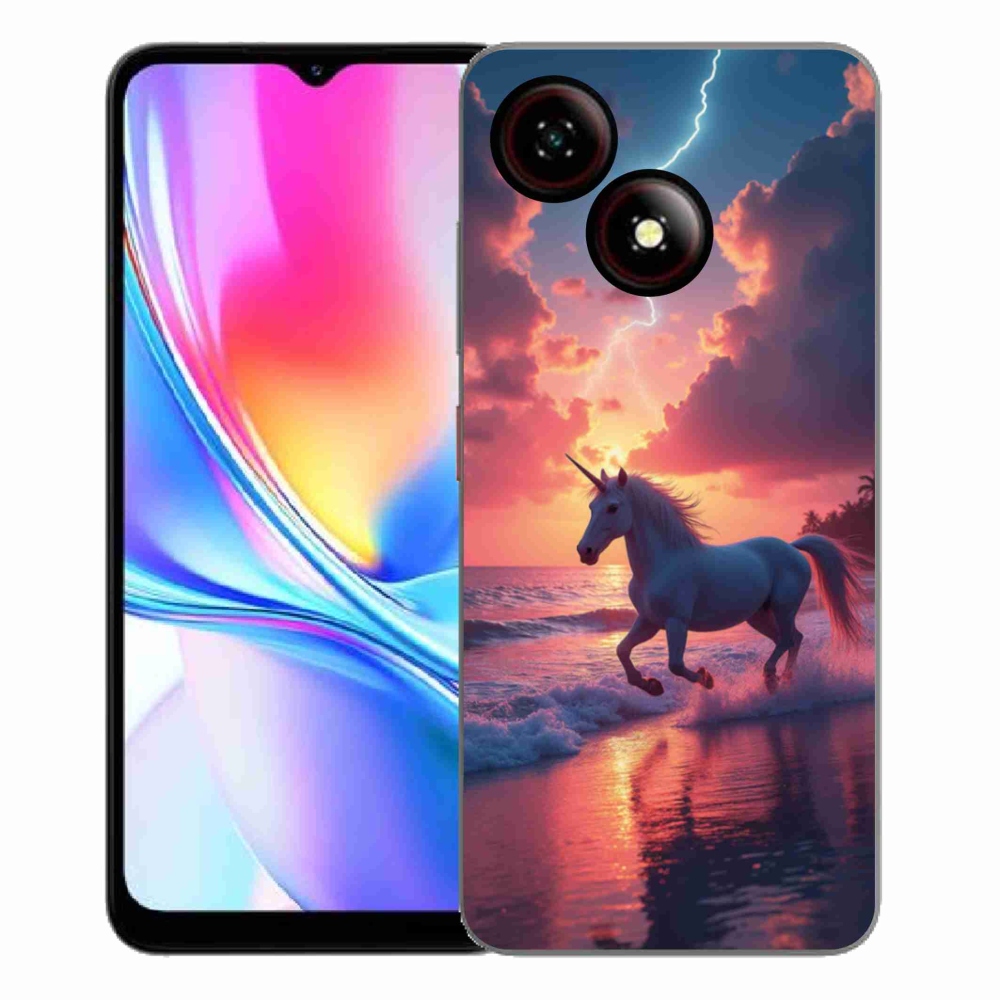 Gelový kryt mmCase na ZTE Blade A35E - jednorožec na pláži