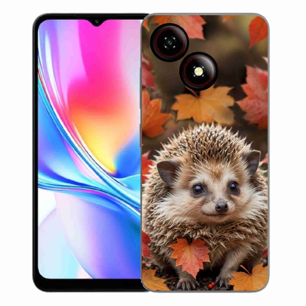 Gelový kryt mmCase na ZTE Blade A35E - ježek v listí