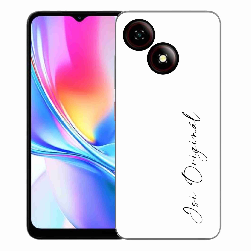 Gelový kryt mmCase na ZTE Blade A35E - jsi originál bílé pozadí