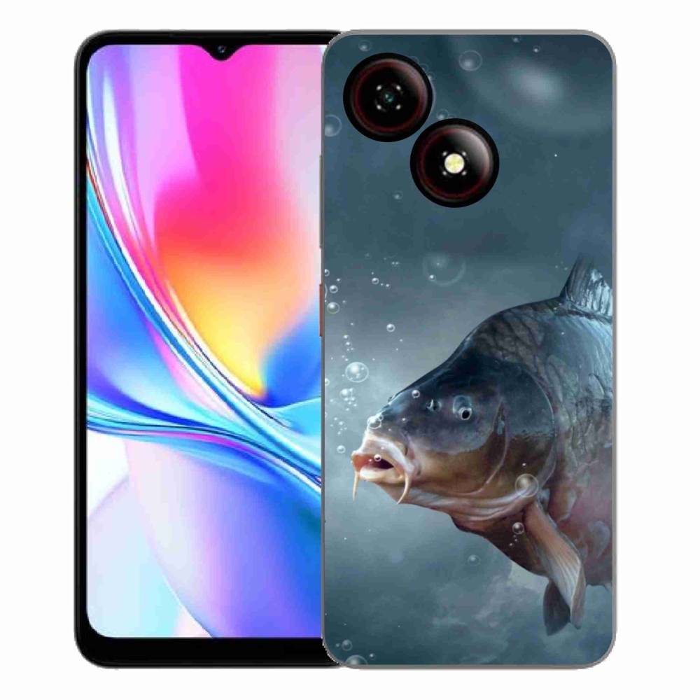 Gelový kryt mmCase na ZTE Blade A35E - kapr a bublinky