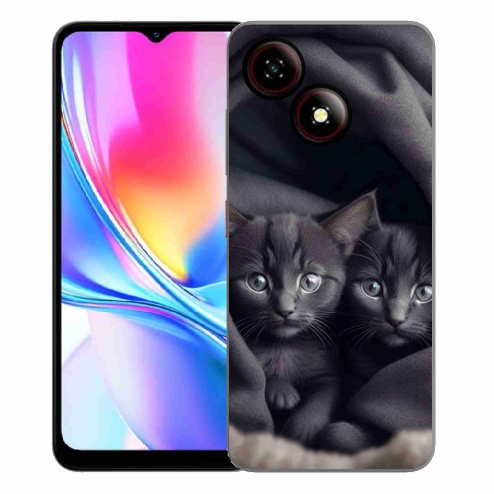 Gelový kryt mmCase na ZTE Blade A35E - kočičí duo