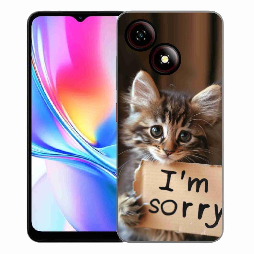 Gelový kryt mmCase na ZTE Blade A35E - kočíčí omluva