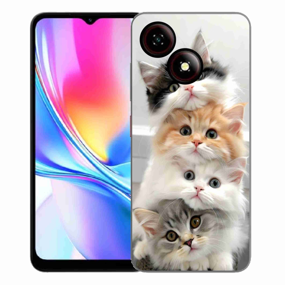 Gelový kryt mmCase na ZTE Blade A35E - kočičí parta