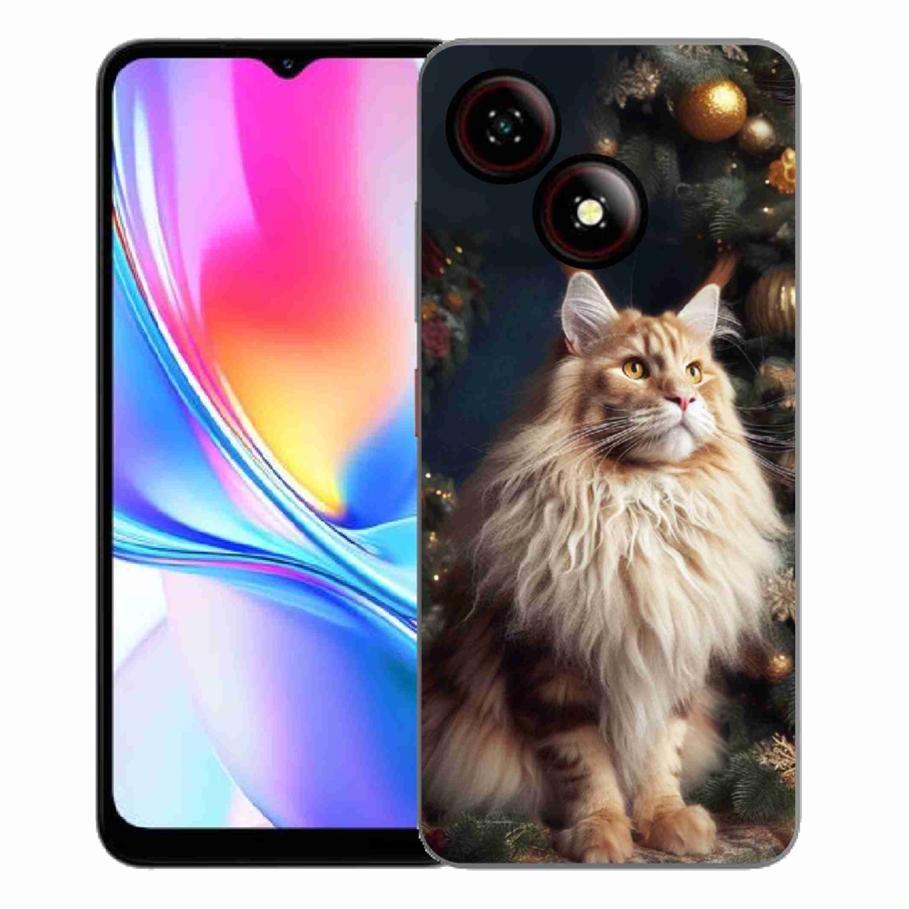 Gelový kryt mmCase na ZTE Blade A35E - kočka u stromku
