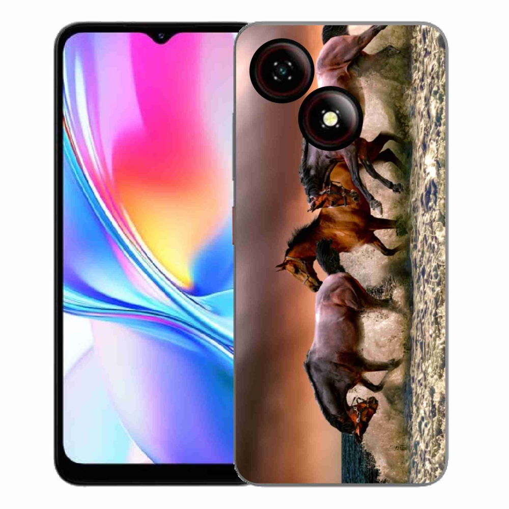 Gelový kryt mmCase na ZTE Blade A35E - koně 1