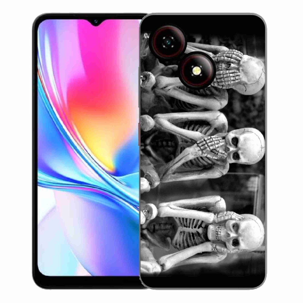 Gelový kryt mmCase na ZTE Blade A35E - kostlivci