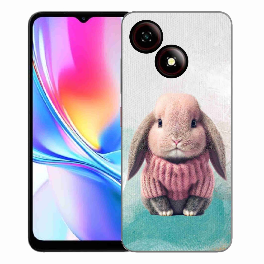 Gelový kryt mmCase na ZTE Blade A35E - králíček ve svetru
