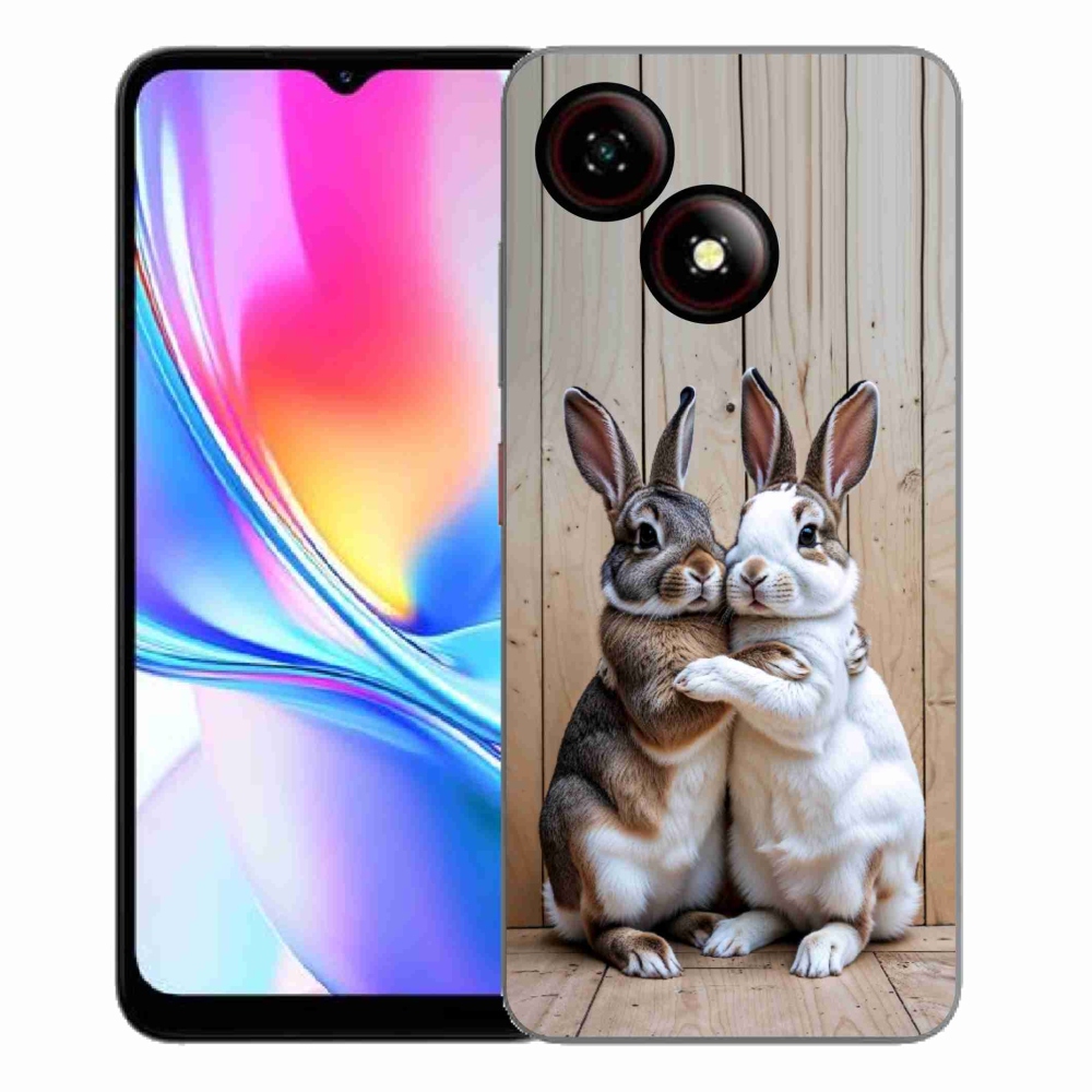Gelový kryt mmCase na ZTE Blade A35E - králičí pár