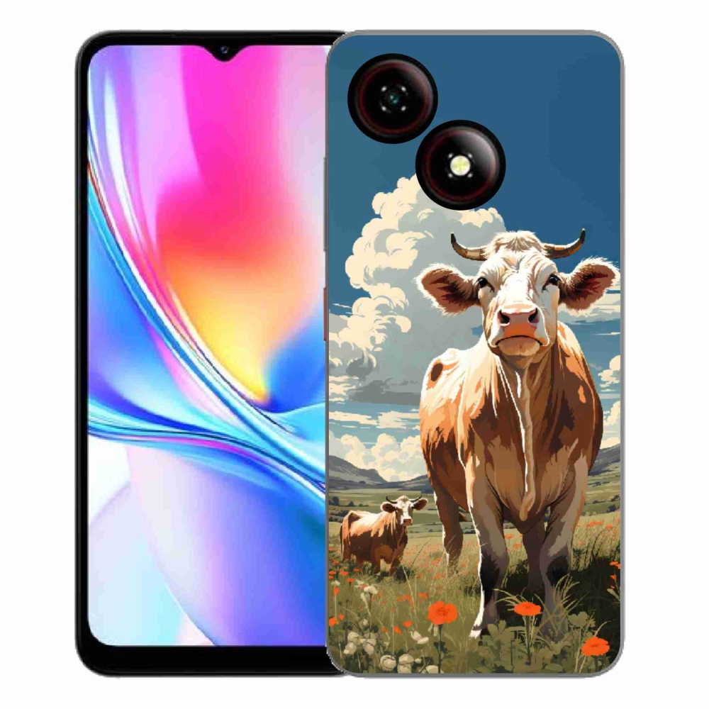 Gelový kryt mmCase na ZTE Blade A35E - krávy na louce