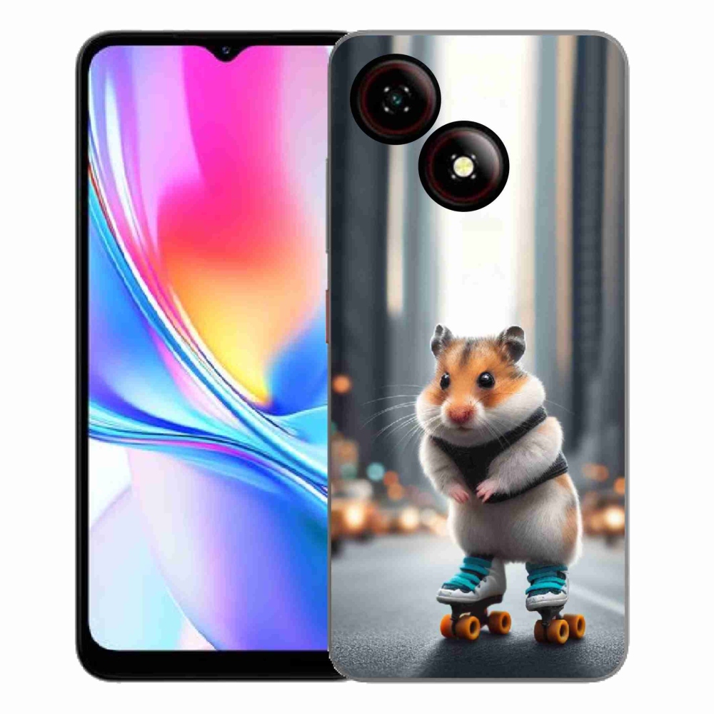 Gelový kryt mmCase na ZTE Blade A35E - křeček na bruslích