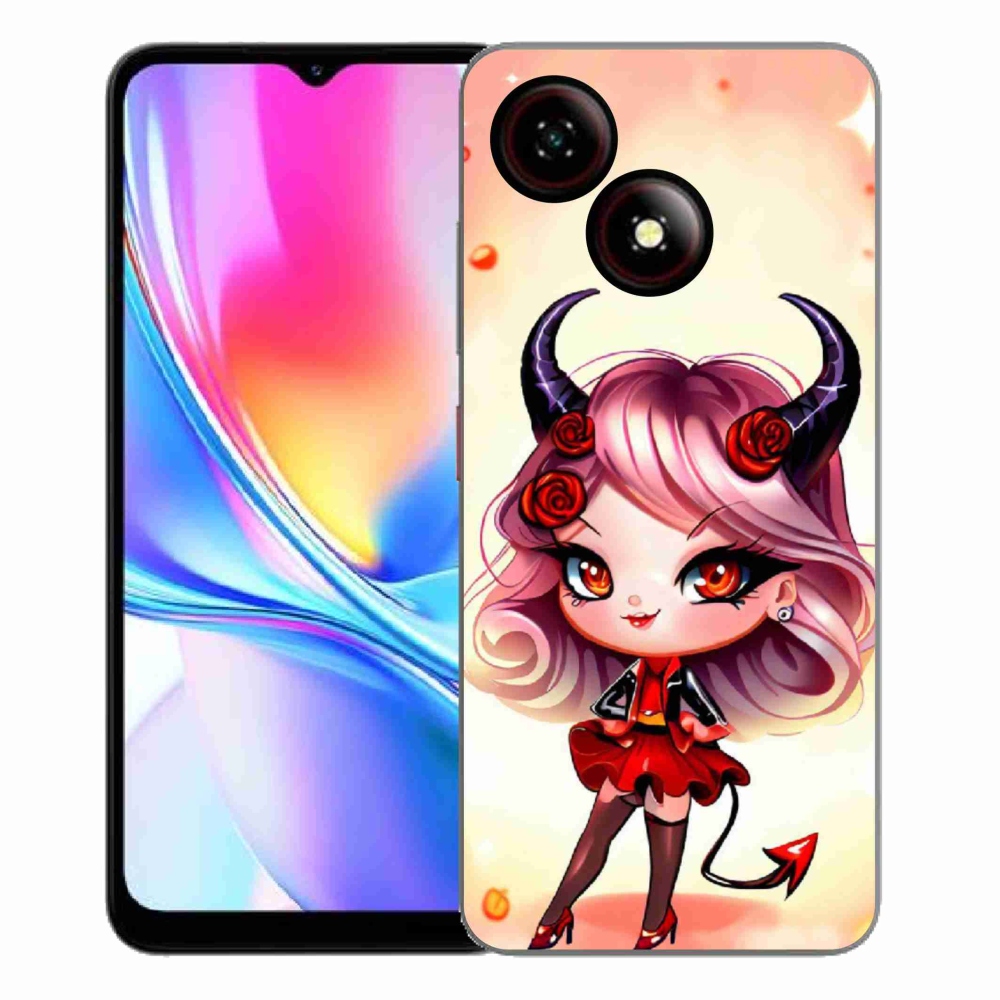 Gelový kryt mmCase na ZTE Blade A35E - kreslená čertice