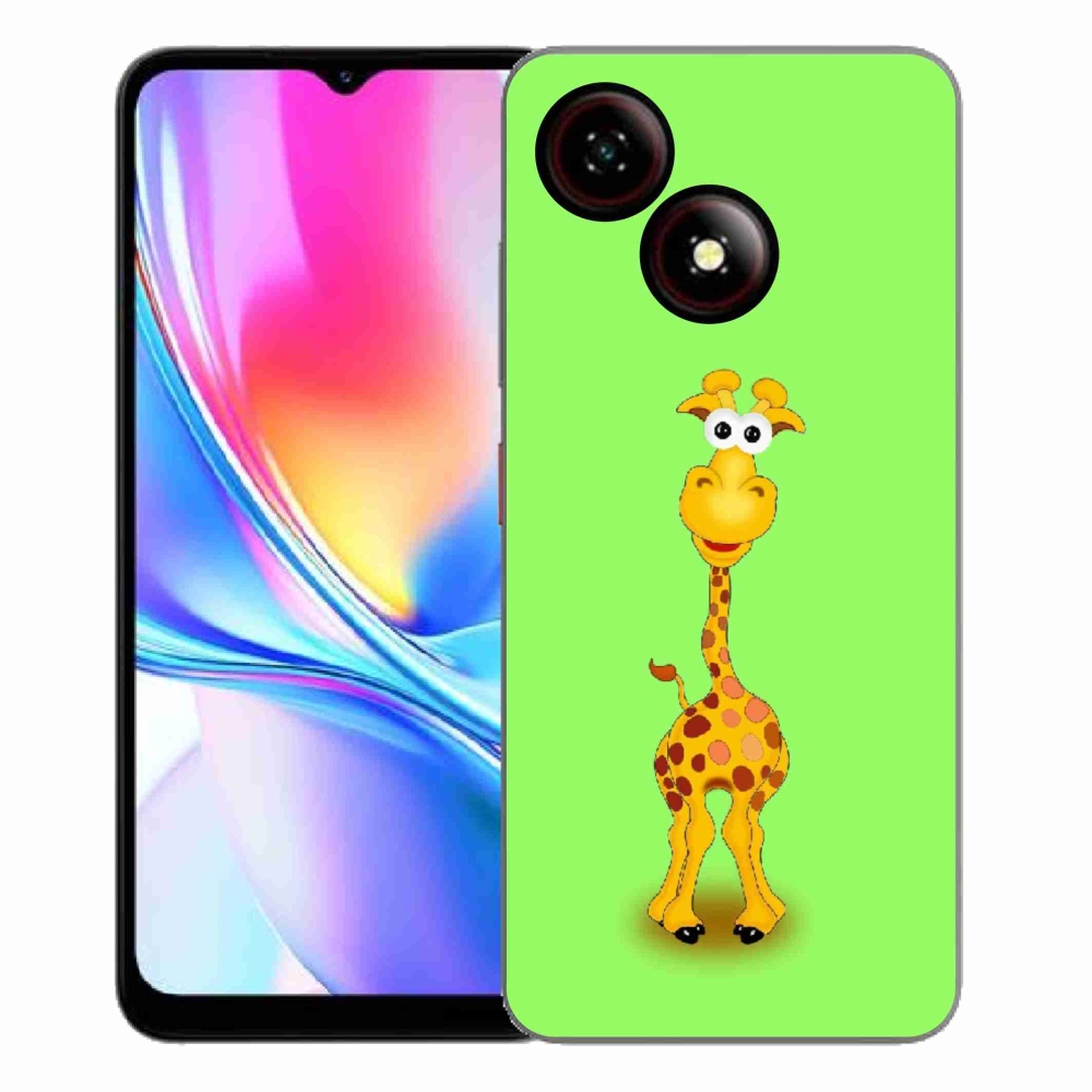 Gelový kryt mmCase na ZTE Blade A35E - kreslená žirafa