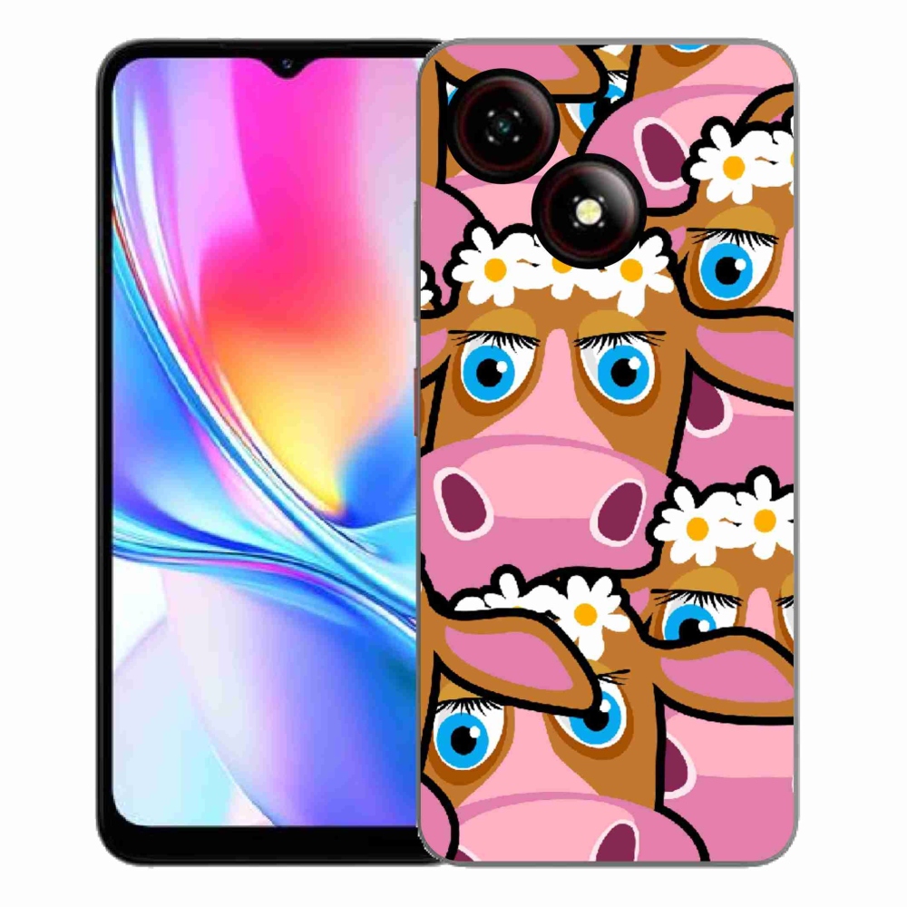Gelový kryt mmCase na ZTE Blade A35E - kreslené kravičky