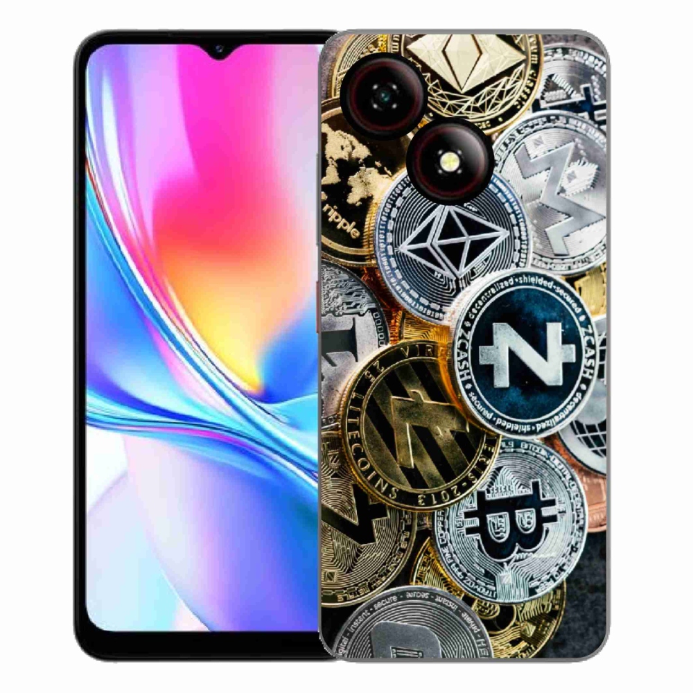 Gelový kryt mmCase na ZTE Blade A35E - kryptoměny