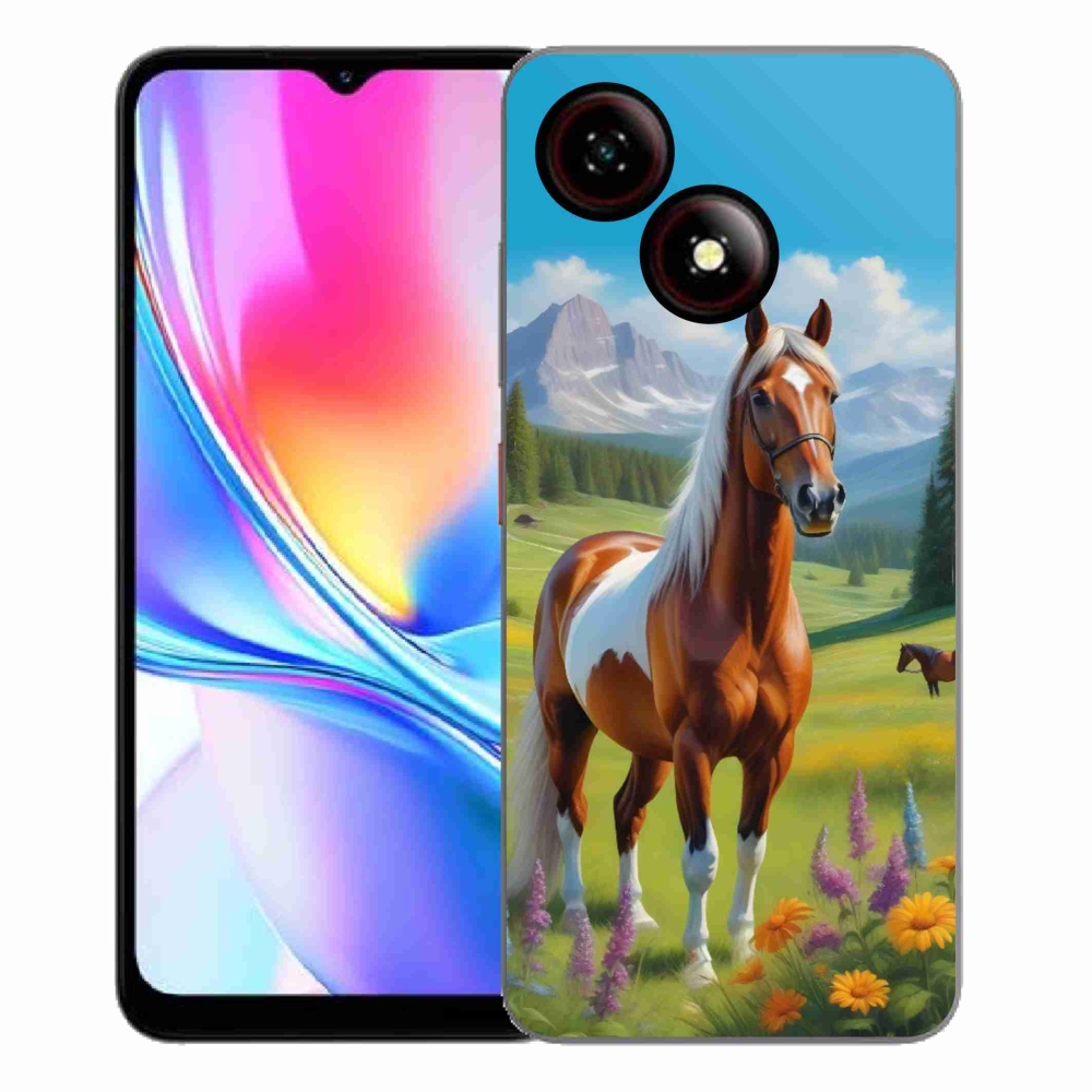 Gelový kryt mmCase na ZTE Blade A35E - kůň na louce
