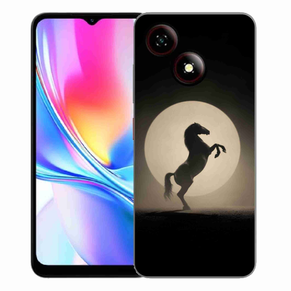 Gelový kryt mmCase na ZTE Blade A35E - kůň v siluetě
