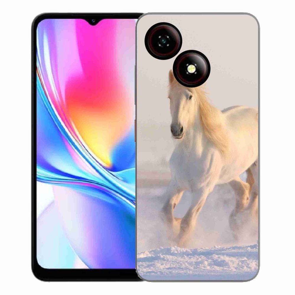 Gelový kryt mmCase na ZTE Blade A35E - kůň ve sněhu