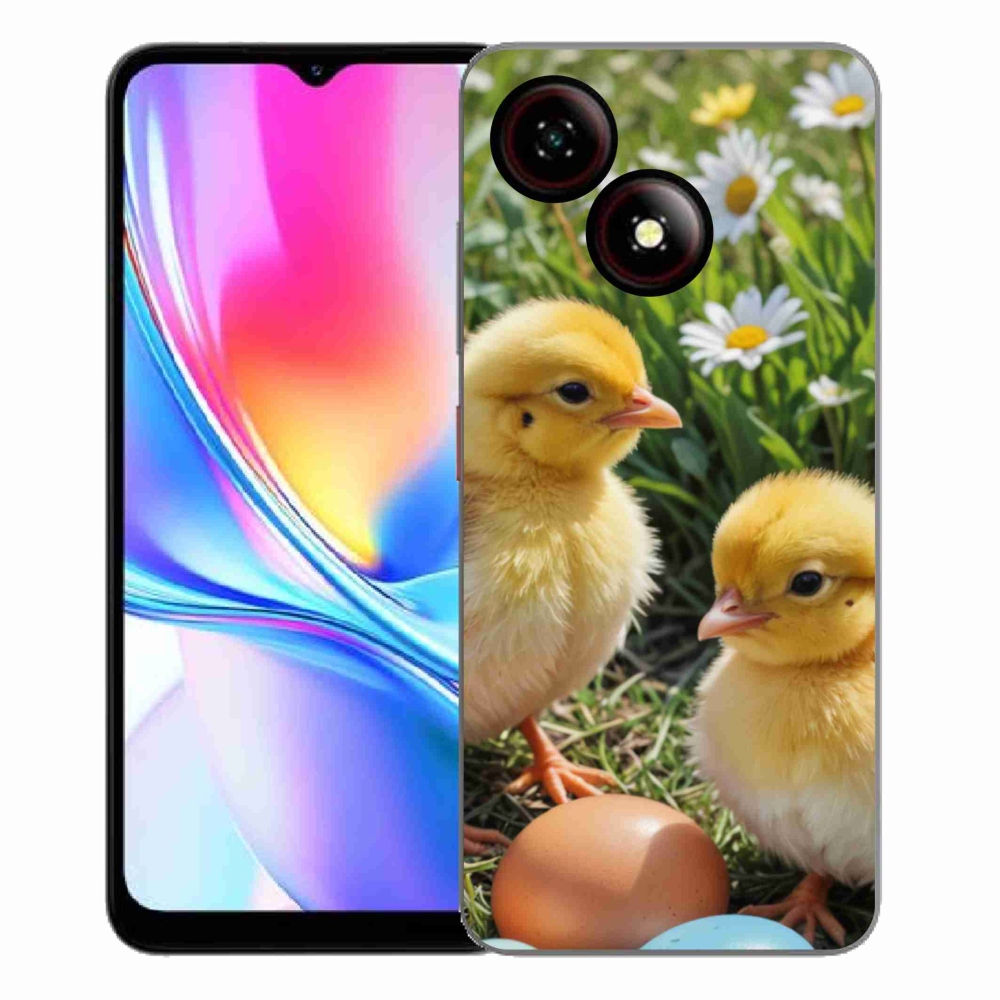 Gelový kryt mmCase na ZTE Blade A35E - kuřátka