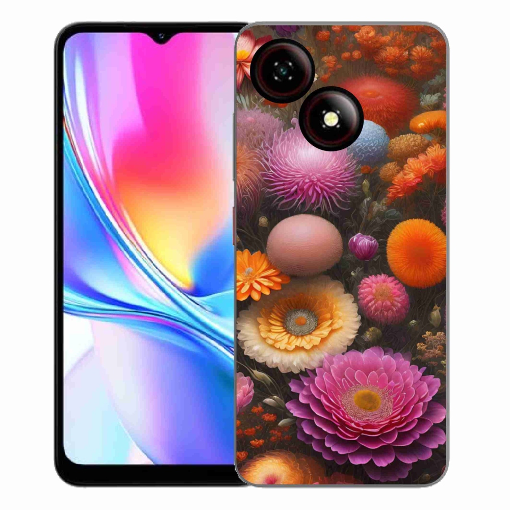Gelový kryt mmCase na ZTE Blade A35E - květinová kompozice