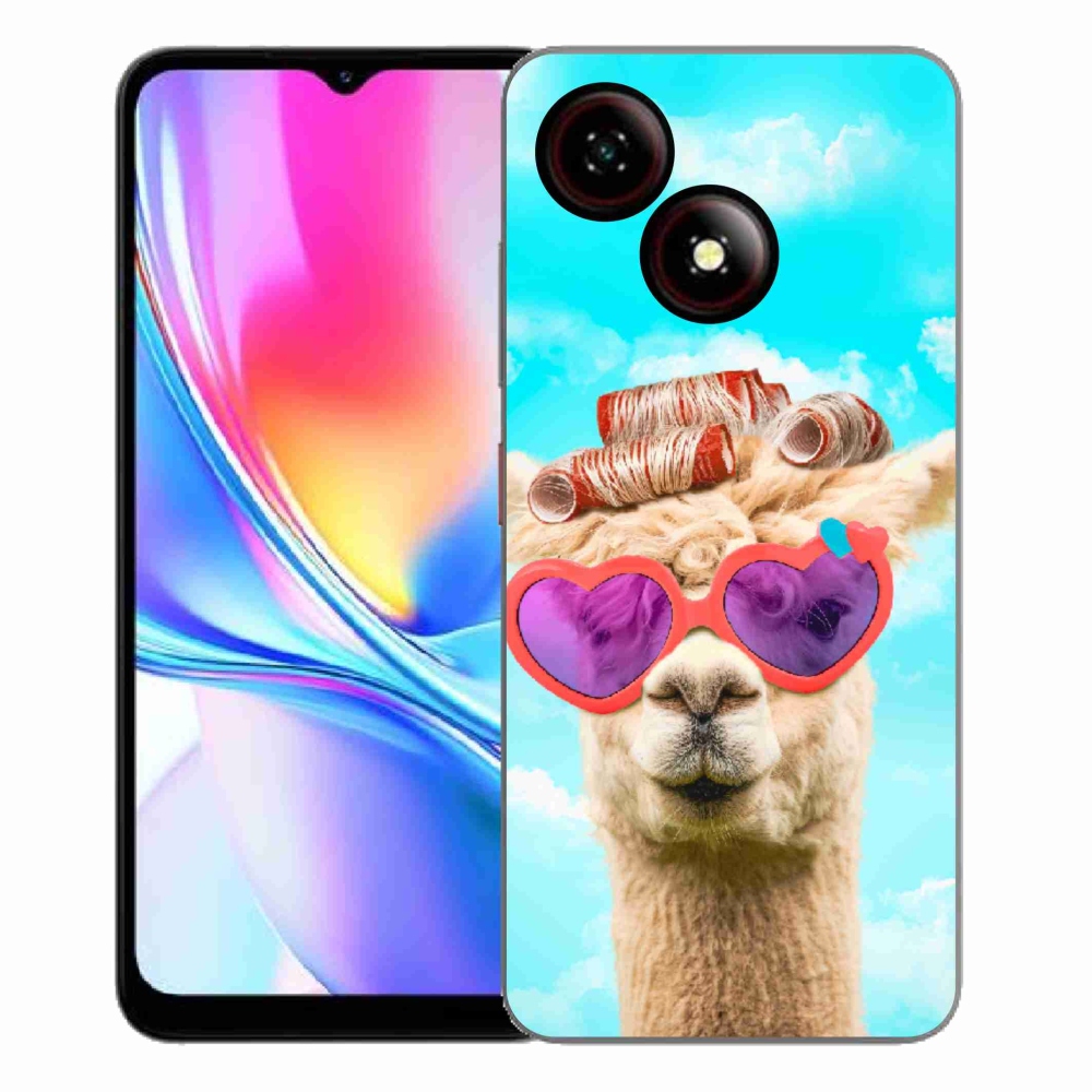 Gelový kryt mmCase na ZTE Blade A35E - lama s brýlemi