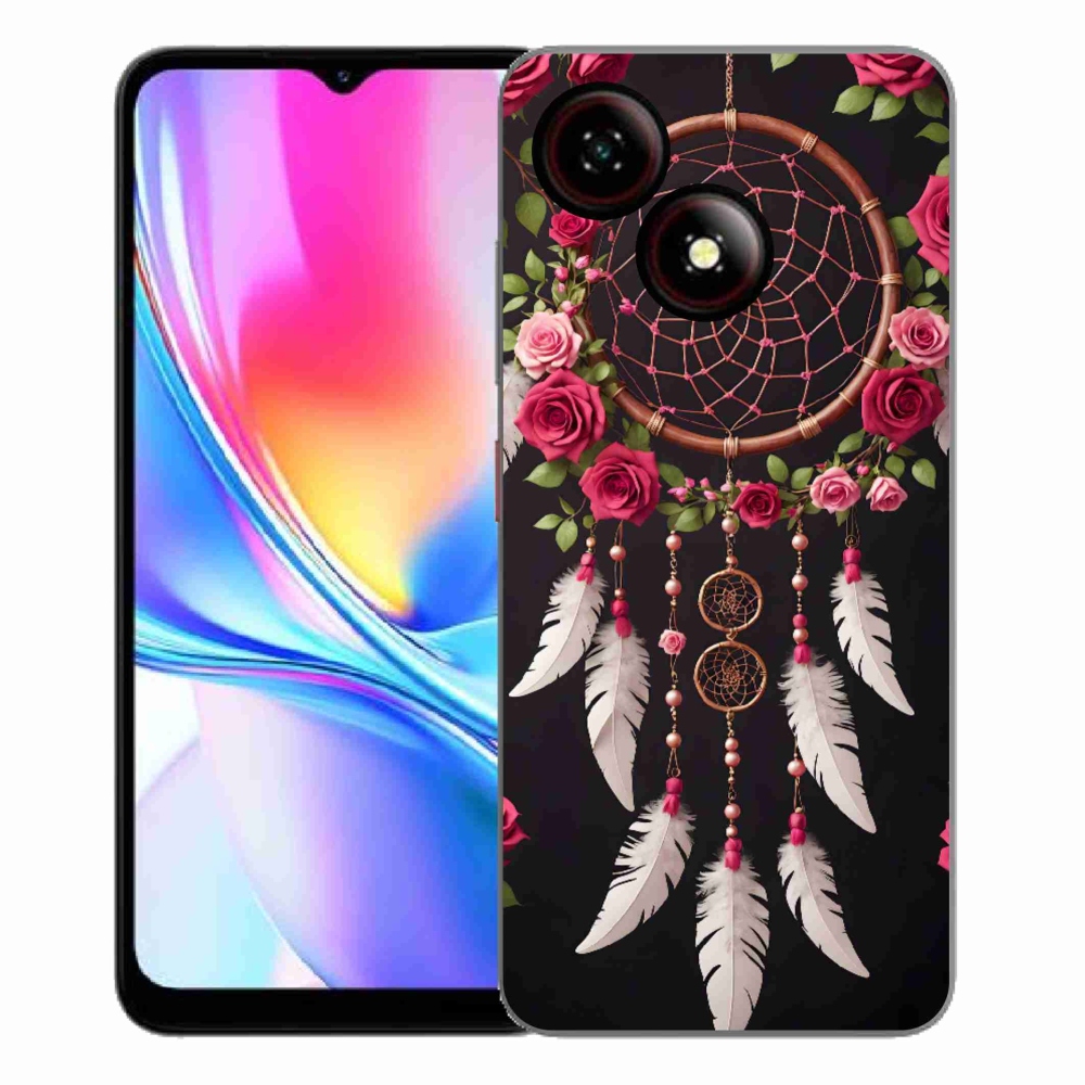 Gelový kryt mmCase na ZTE Blade A35E - lapač snů s růžemi