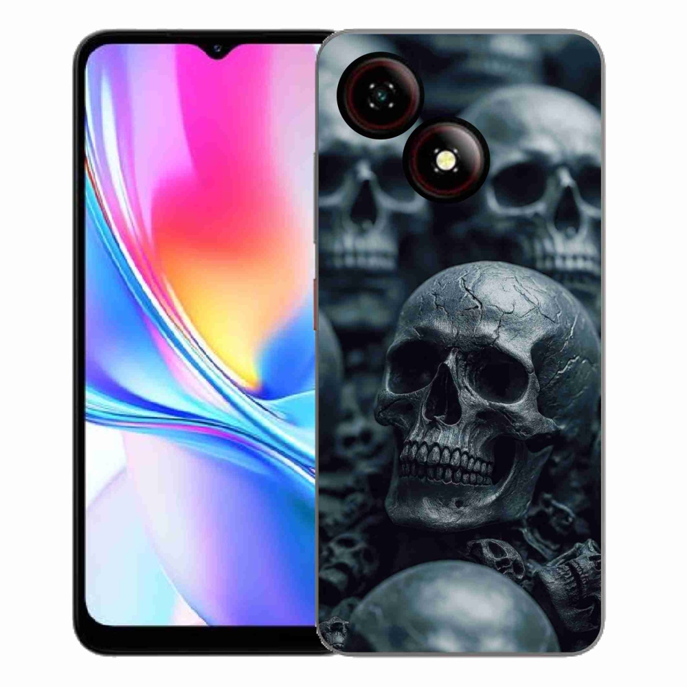 Gelový kryt mmCase na ZTE Blade A35E - lebka 2