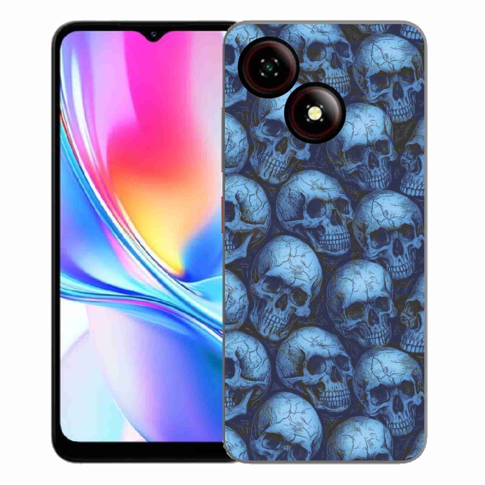 Gelový kryt mmCase na ZTE Blade A35E - lebky