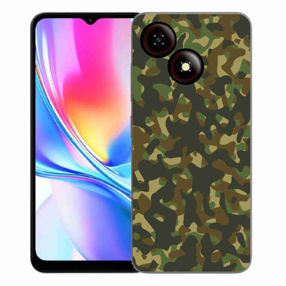 Gelový kryt mmCase na ZTE Blade A35E - maskáčový vzor 1