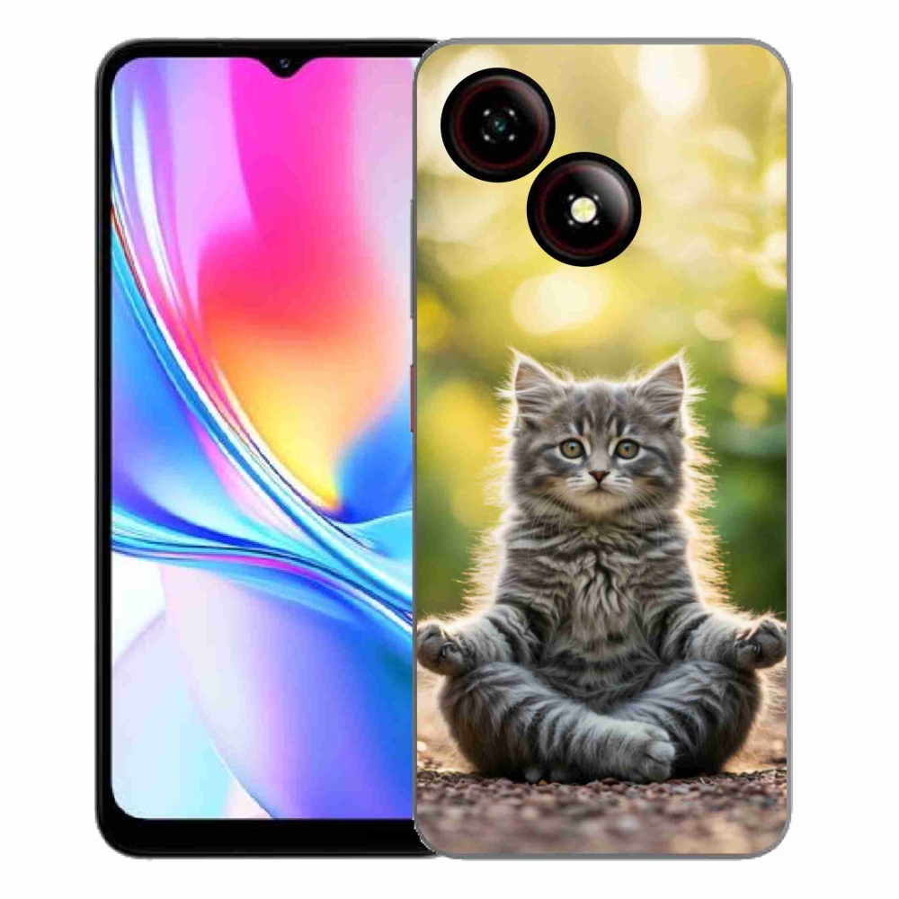 Gelový kryt mmCase na ZTE Blade A35E - meditující kotě