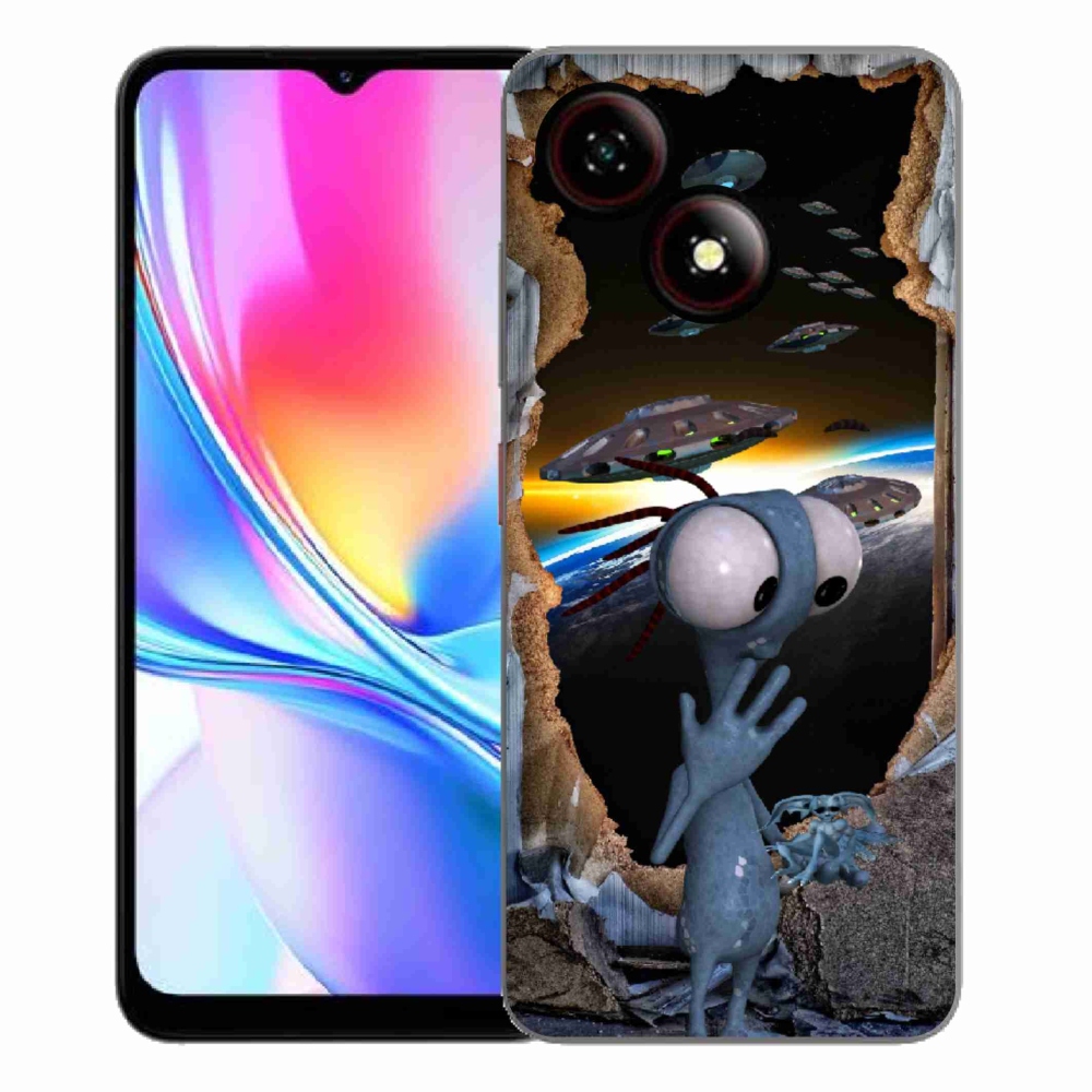 Gelový kryt mmCase na ZTE Blade A35E - mimozemšťan