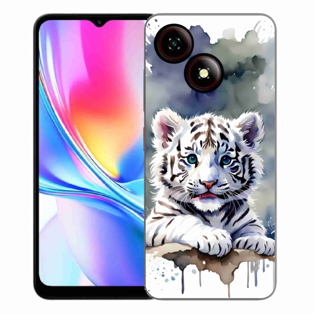 Gelový kryt mmCase na ZTE Blade A35E - mládě bílého tygra