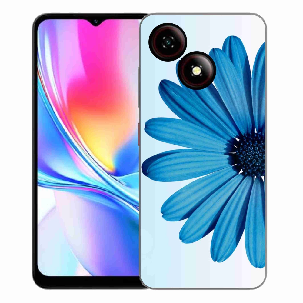 Gelový kryt mmCase na ZTE Blade A35E - modrá kopretina