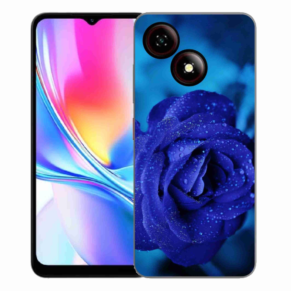 Gelový kryt mmCase na ZTE Blade A35E - modrá růže