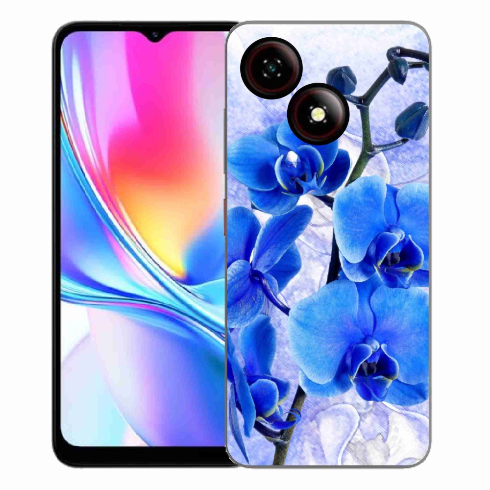 Gelový kryt mmCase na ZTE Blade A35E - modré květy