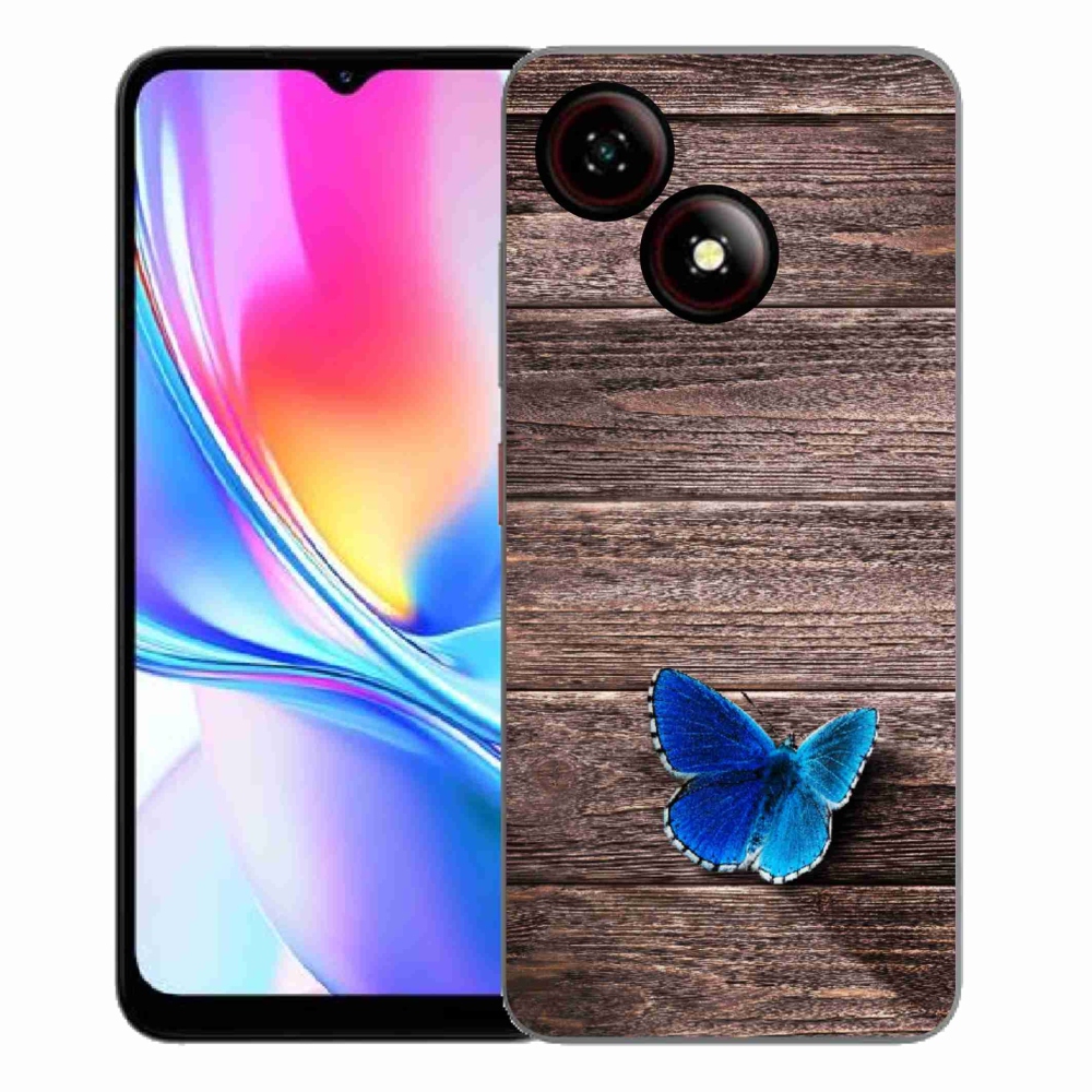 Gelový kryt mmCase na ZTE Blade A35E - modrý motýl 1