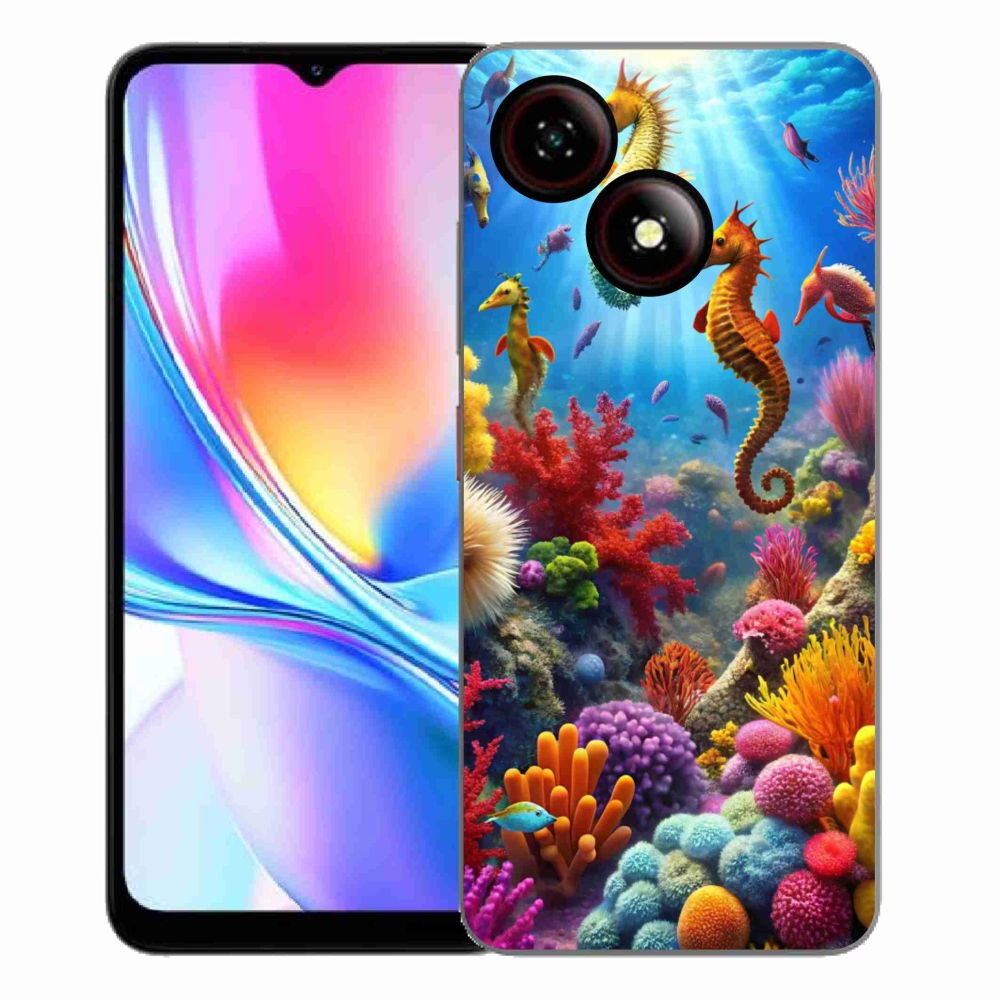 Gelový kryt mmCase na ZTE Blade A35E - mořský svět 3
