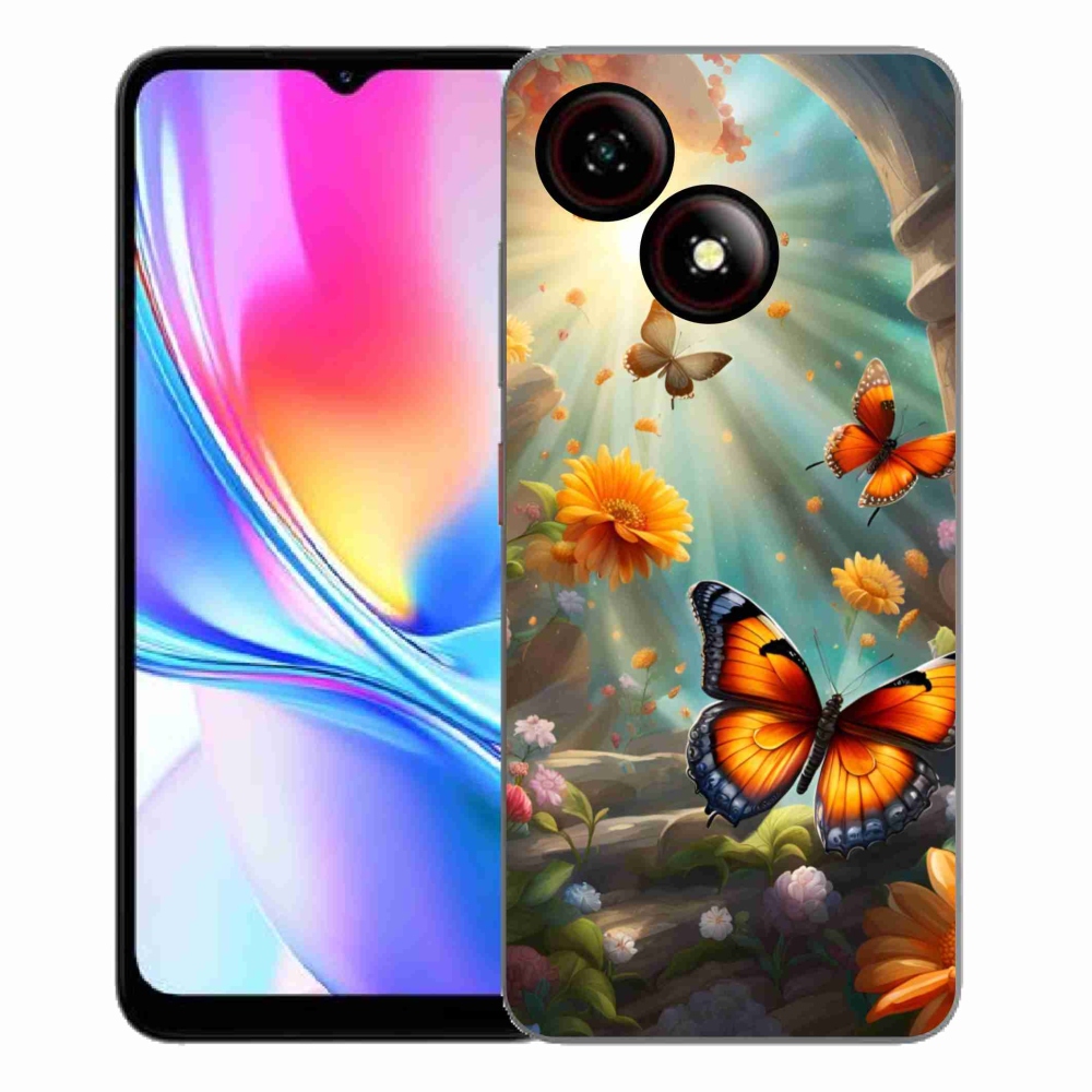 Gelový kryt mmCase na ZTE Blade A35E - motýlí zahrada 2